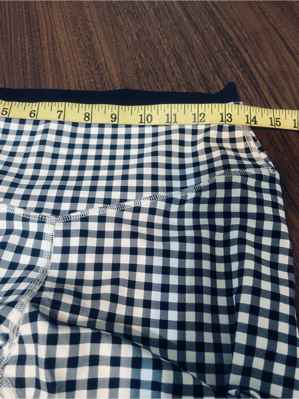 JoyLab Black and White Gingham High-Waist Leggings - Picture 6 of 8